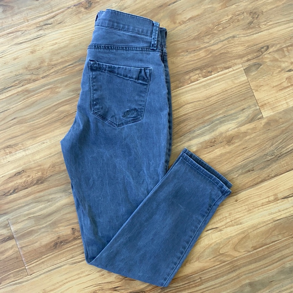 Express Moto Grey Cropped Jeans Size 2
